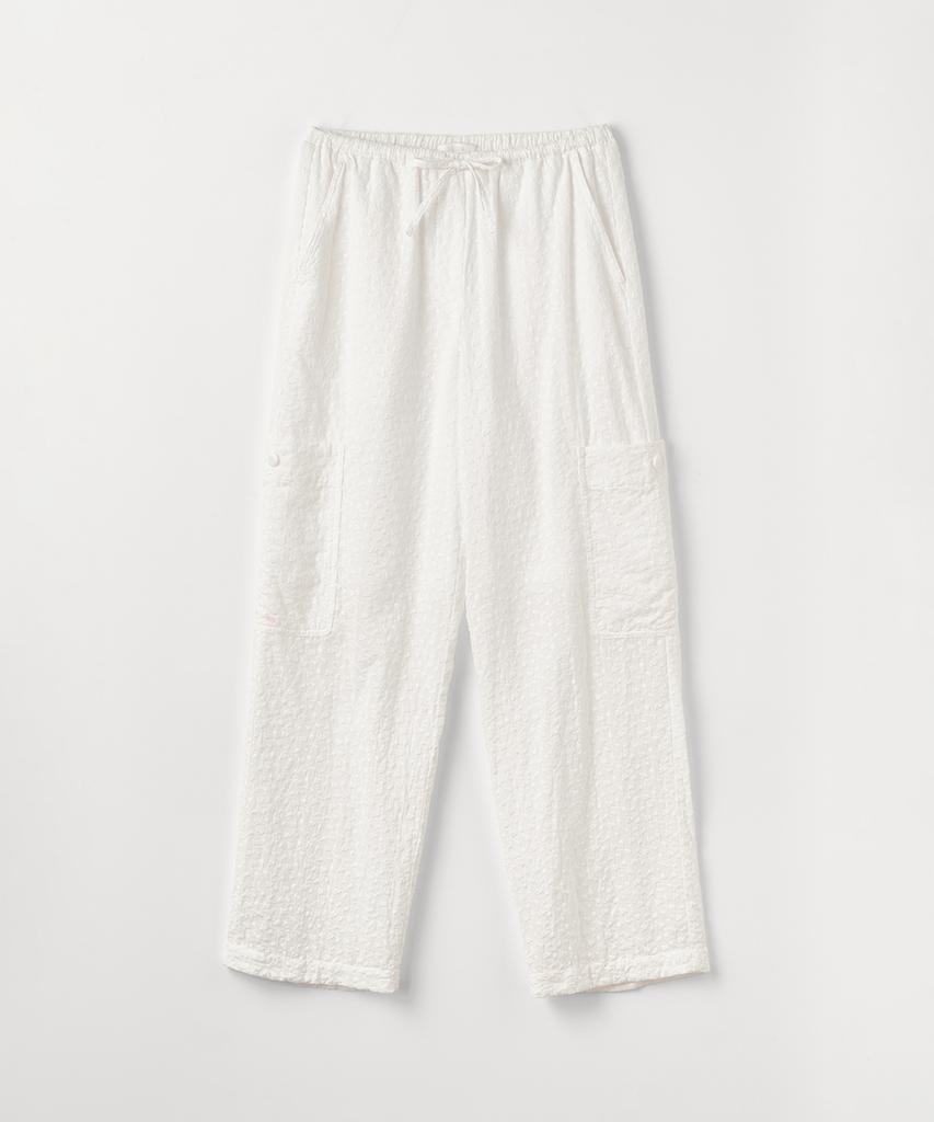 Selliteiljeu Eyelet Pocket Wide Pants_White