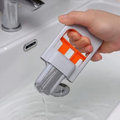 1 ks Multifunkční Mini Mop, Zatahovací, Pro Mokré/Suché Použití, Vhodný do Kuchyně, Obývacího Pokojí, Koupelny, Skel Auta, Plastový Materiál
