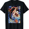 Japanese Art Samurai Aesthetic Koi Fish Design T Shirt