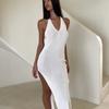 Women's Knitted Dress Sexy Evening Dress Long Dress