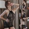 Breathable Mini Dress Dress Female Lady Mesh Open Crotch