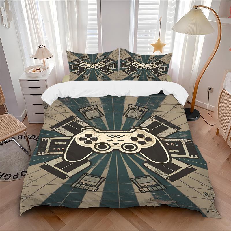 

3pcs Gamer Console Bedding Set, Includes 1 Comforter + 2 Pillowcases, Without Pillow Inserts, Soft Comfortable, Lightweight Breathable050 135x200cm