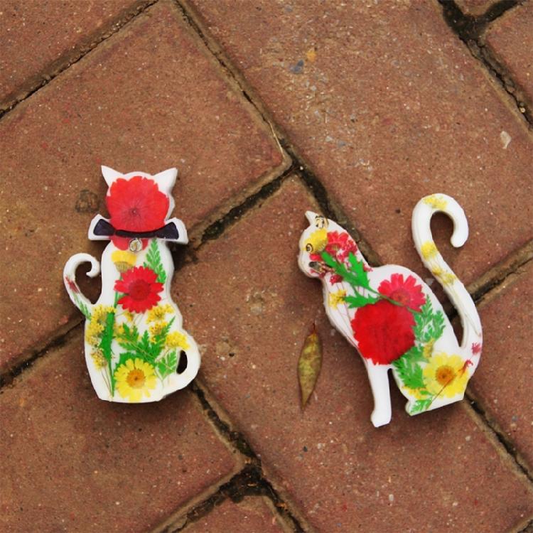 Cat Shaped Silicone Crafts Moulds Figurine Mold Suitable for Figurine Ornament