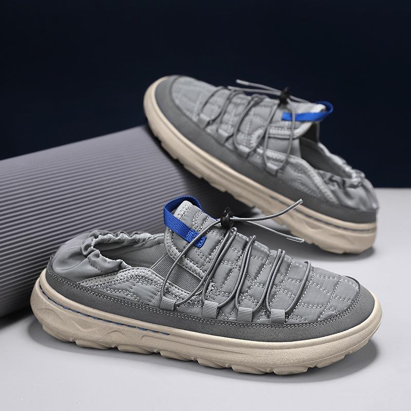 

One pedal casual lazy men s shoes spring and summer 2025 new thick-soled breathable heel men s elastic trendy shoes 44