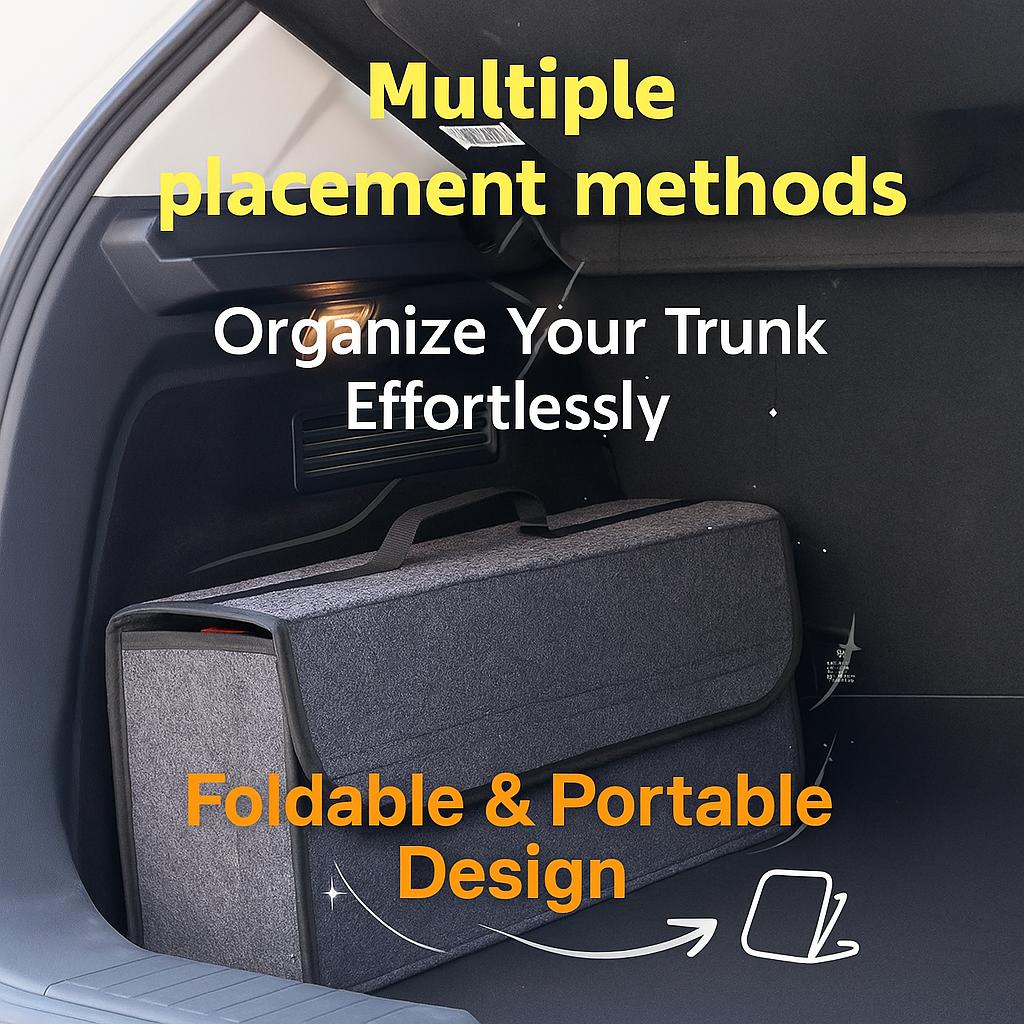 Foldable Car Trunk Storage Bag: Portable Cross-Border Delivery Tool Organizer