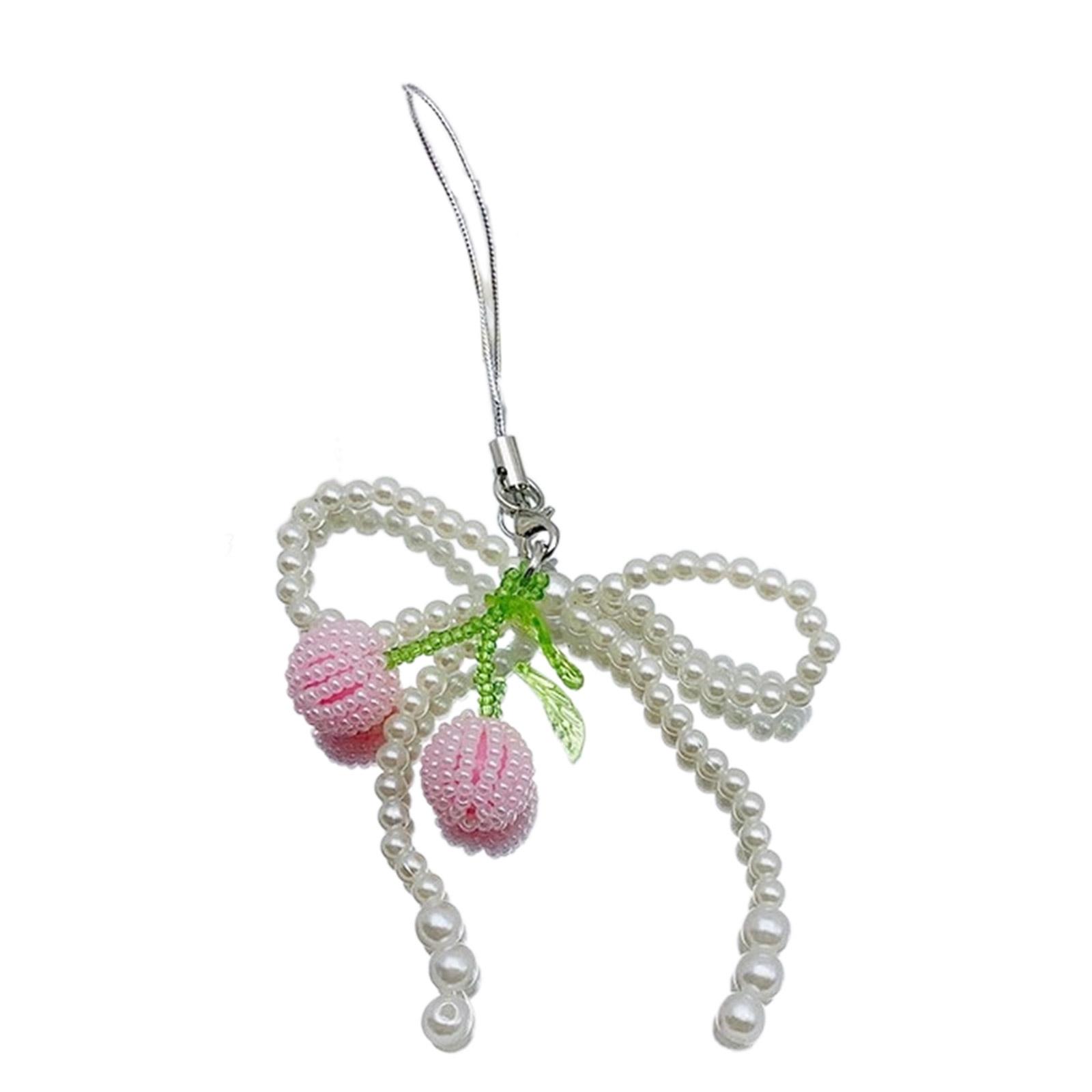 

Милые бусины в виде вишни, подвески для телефона, ремни для ключей от машины, подвески, модные украшения для сумок, ремешки, аксессуары для кошельков B