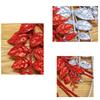 6Pcs Decorative Faux Leaves with Berries Gold Powder Coated Leaf and Berries Clusters for Creative Decoration