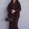 2025 Autumn Women's Long Knit Cardigan & Bodycon Skirt Set
