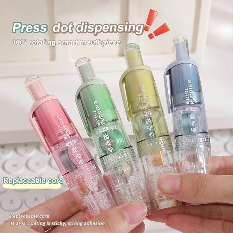 Cartoon Press-On Dot Glue Office Ledger Supplies Stationery Roller Glue Tape Student Study Exam Pen Style