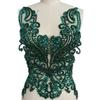 3D White Appliques Glass Beads Rhinestones Crystals Sewing Designer Diy Women Evening Wedding Dress Bodice Patches Decoration