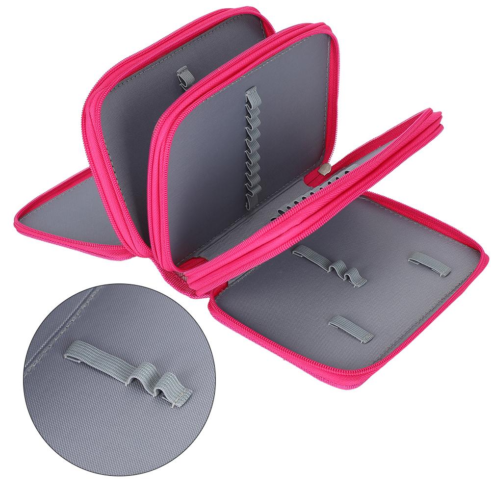 Pencil Case Pen Bag Pouch Large Capacity Multilayer Pencil Organizer Rose