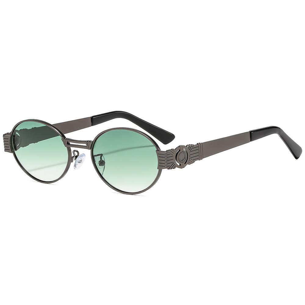 New Retro Oval Gradient Women Sunglasses  Personality Luxury Frame Design Punk Street All Match Men Uv400