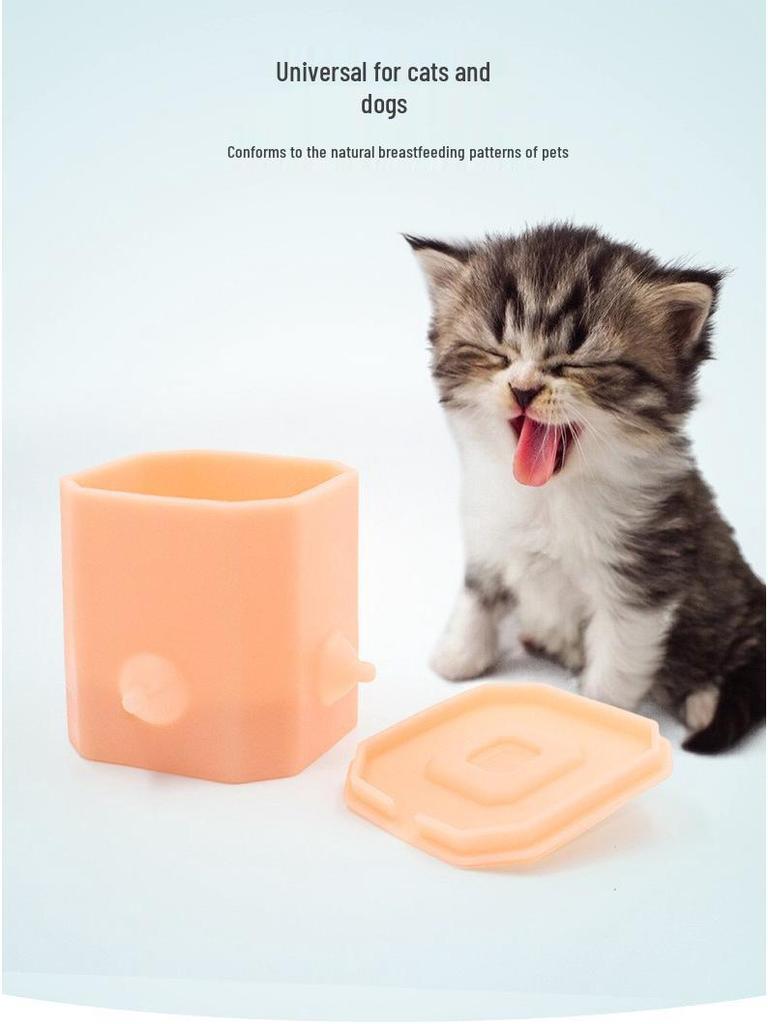 Haustier Fütterungsset: Silikon-Tiernuckel für Kätzchen & Welpen