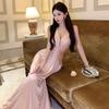 Party Dress Dress High-end Light Luxury Celebrity Birthday Dress Sexy Backless Deep Neck Dress Women