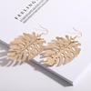 Japanese-Korean Style Leaf Alloy Women's Stud Earrings - Versatile & Trendy Street Fashion Ear Danglers
