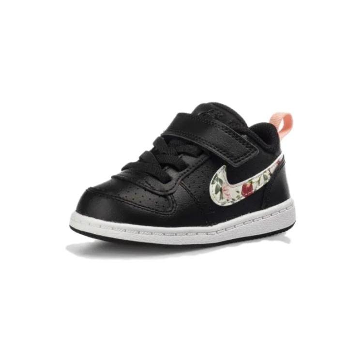 (TD) Nike Court Borough Low VF 'Black Pink' Baby BQ7033-001