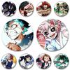 All Might Izuku Midoriya Katsuki Cosplay Badge Anime Figure Enamel Pin Round Brooch for Hat Clothing Accessory Collection Gifts