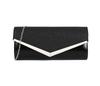 Damen Abend-Clutch mit V-förmiger Verzierung - Schwarz