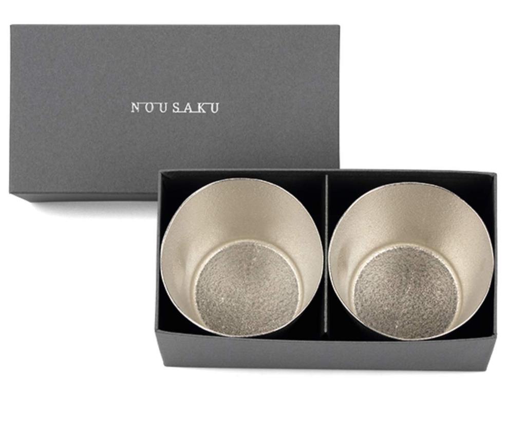 Red Cotton Ribbon Wrapping with Japanese NOUSAKU NAJIMI Tumbler Set of 2 Pairs Adpter Deux [Nousaku Paper]