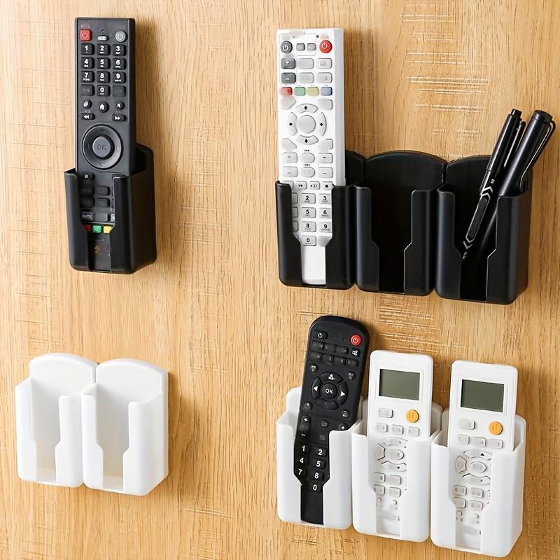 3Pcs Wall Mounted Remote Control Holder Punch Free Storage Box Adhesive Organizer Case for TV Air Conditioner Desktop