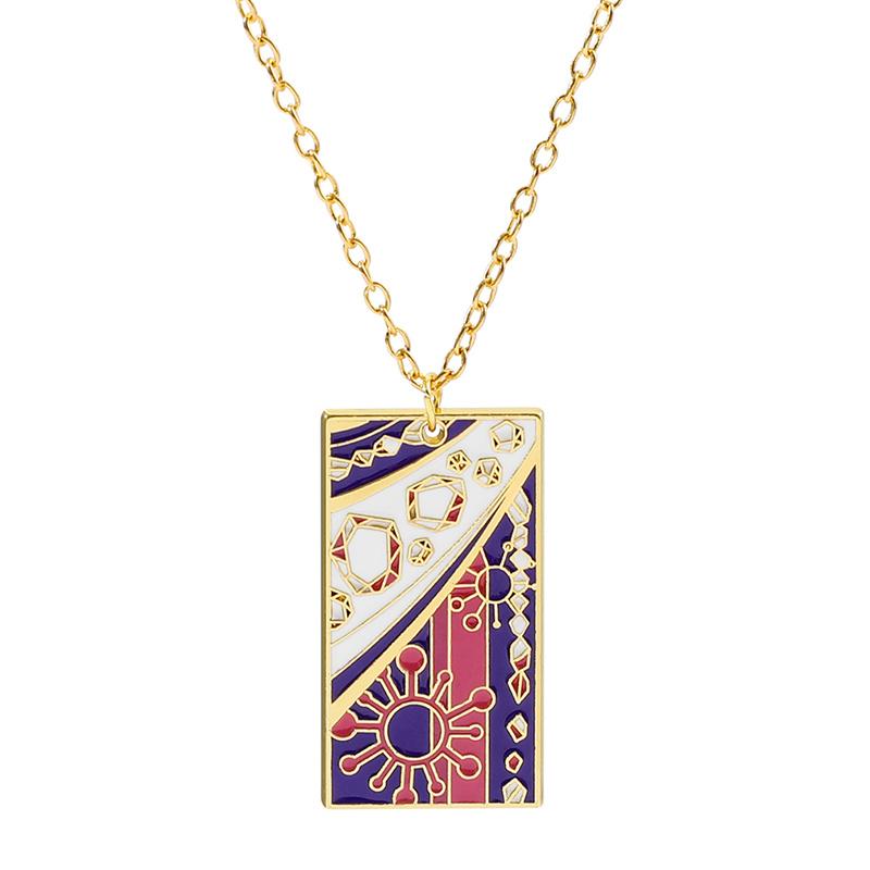 Demon Slayer Anime Enamel Pendant Necklace Unisex Cosplay Jewelry Agatsuma Zenitsu Hashibira Inosuke Character Props