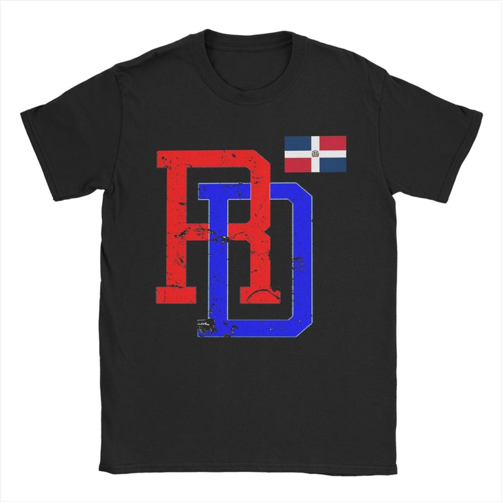 Dominican Republic RD Flag Pride TShirt for Unisex Crew Neck Cotton T Shirts Short Sleeve Tee Shirt Plus Size Clothes