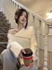 Women's Irregular Slimming Knit Sweater - Large Lapel, Clavicle Top for Autumn/Winter
