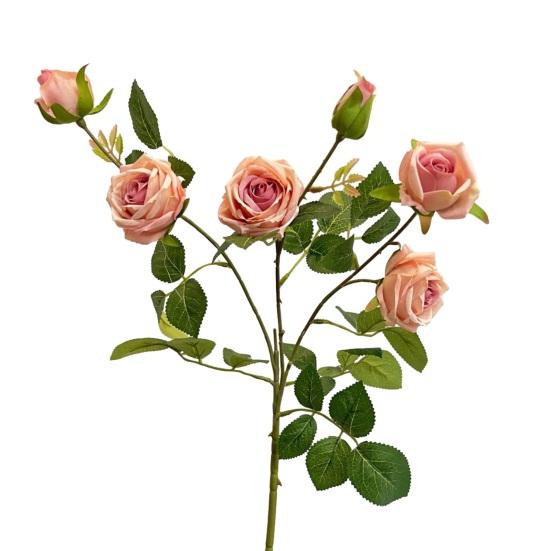 

Artificial Roses Flowers for Flower Arrangement Realistic Fake Rose Branches with 4 Head Blooms And 2 Bud for Party Wedding колір світло кави
