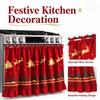 Christmas Oven Curtain for Kitchen Holiday Decoration, Festive Oven Door Accessory