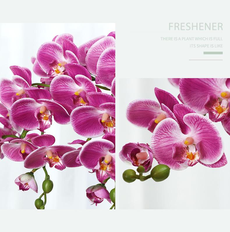 Lan Kwai Fong Luxurious Phalaenopsis Artificial Flowers for Living Room Decoration