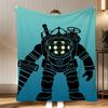 Game Derivative Bioshock Rapture Throw Soft Coral Fleece Blanket 310gsm Fluffy Warm Throw for Sofa Bed Couch Bedroom Decor