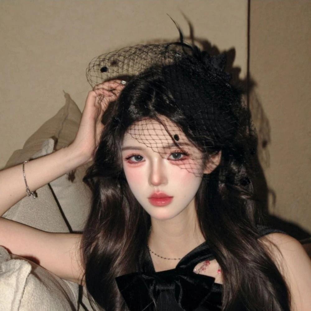 Sweet Feathers Fascinator Hat Flower Funeral Headdress Fashion Veil Hat Headwear Lady/Bride