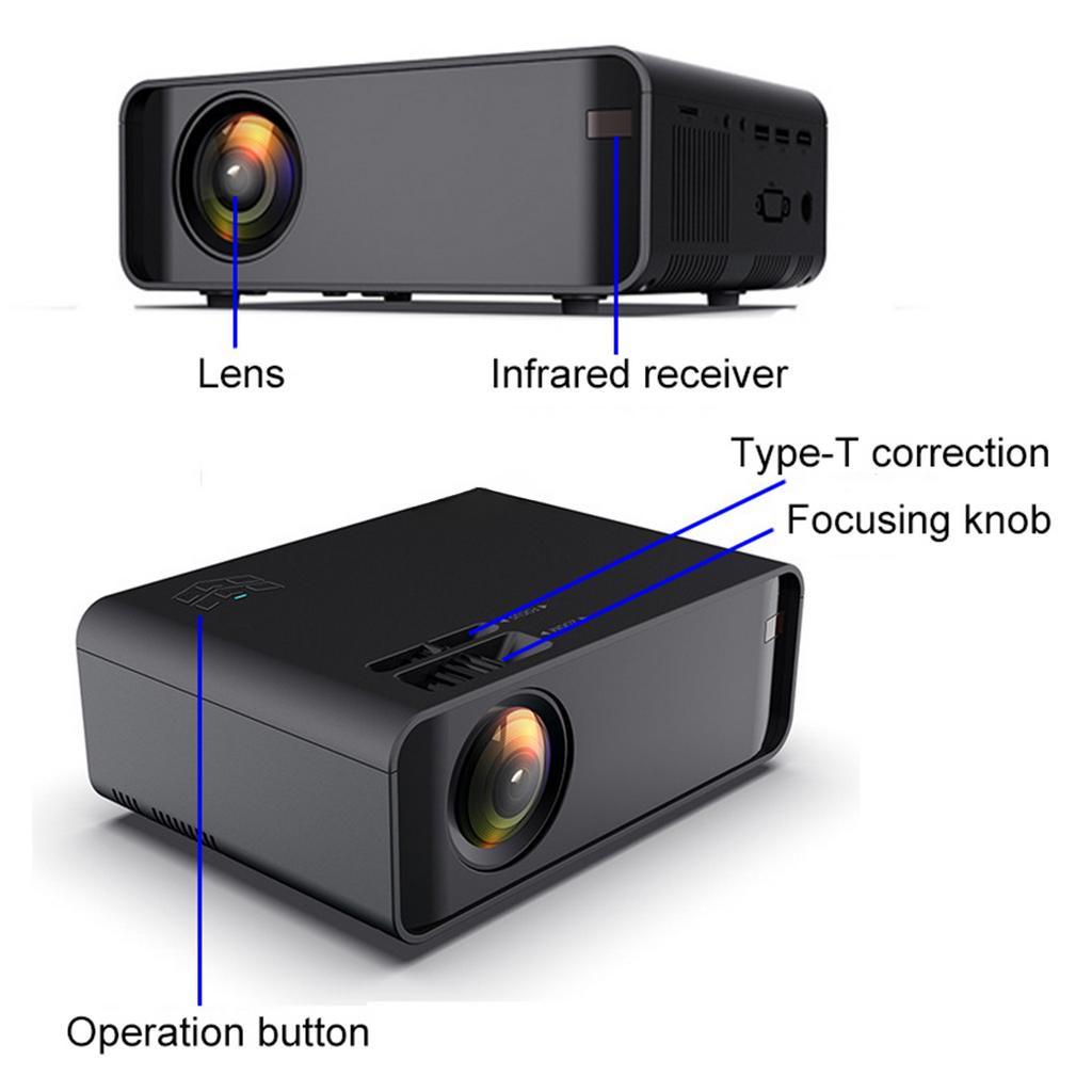 218*148*80mm 55W HD 1080P 2300 Lumens support Full LED Projector HIFI Stereo Home Theater Mini HD Projector