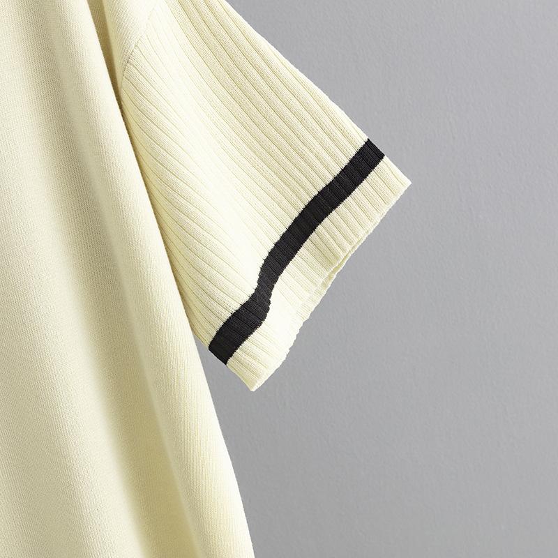 Herbst Winter Faul Wind Lose Hohe Kragen Pulllover Pullover Anzug frauen Einfarbig Kurzarm Stricken Breite Bein Hosen zwei Stück Set