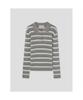 8seconds Collared Neck Striped Pullover Gray