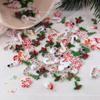 100Pcs 3D Snowman Elk Nail Art Decorations Multipurpose DIY Craft Hair Jewelry Xmas Gift for Children