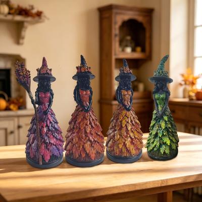 Witch Statue Decorative Figurine for Home Shelf Display