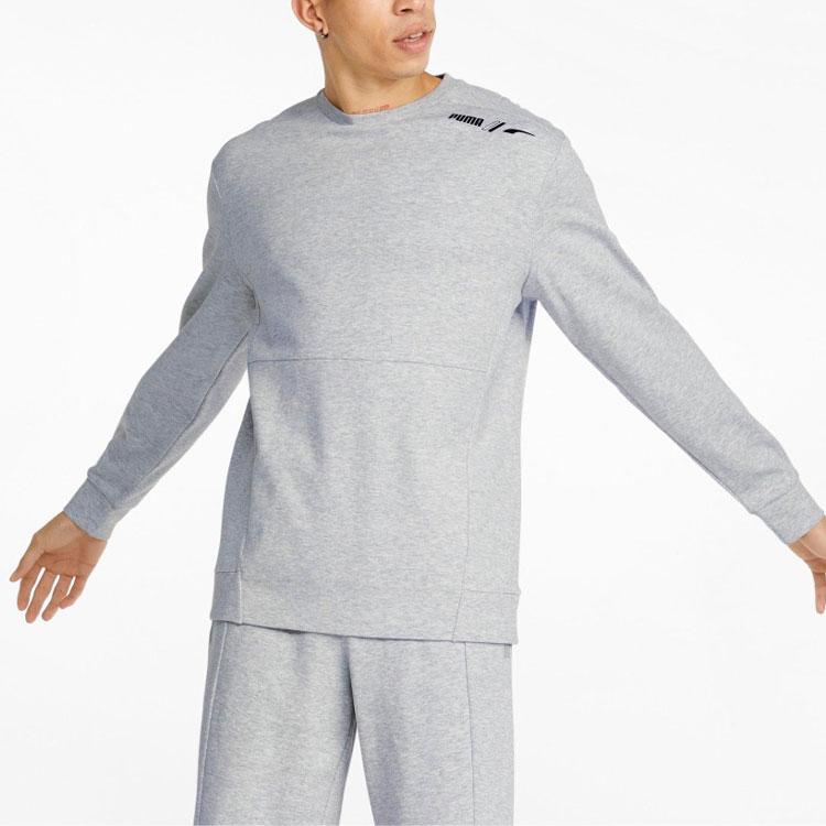 Puma Logo Sweatshirt Men Tops Grey 849544-04