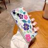 Painted leaf flower apple 17 pro mobile phone case iphone14 hot-selling 15pm protective case 13 anti-drop