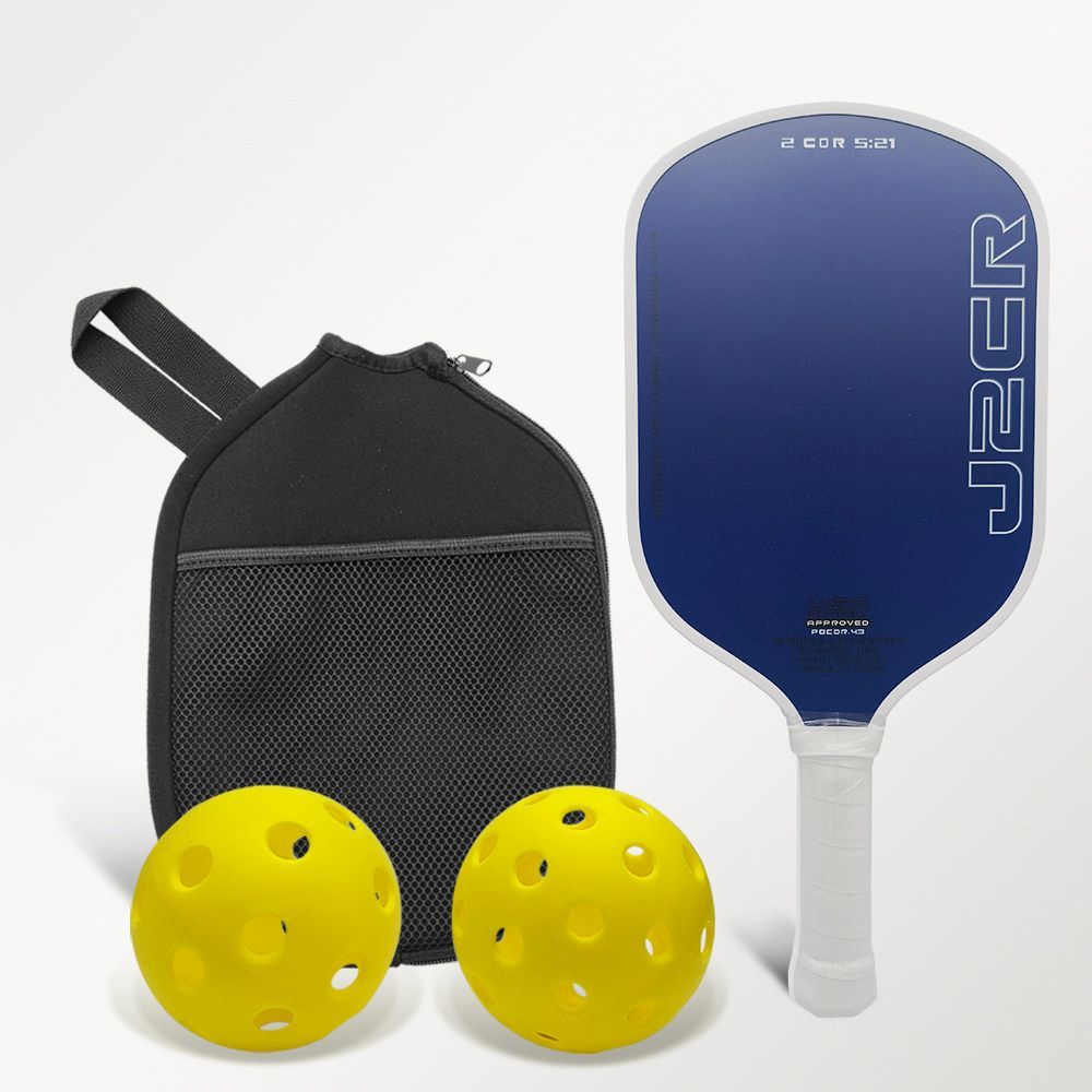 J3CRepp Gen5 Pressa a Caldo Potenza Fibra di Carbonio Racchetta da Pickleball Nucleo in Schiuma Vernice Opaca Ruvida Racchetta Pro per Allenamento Competizione