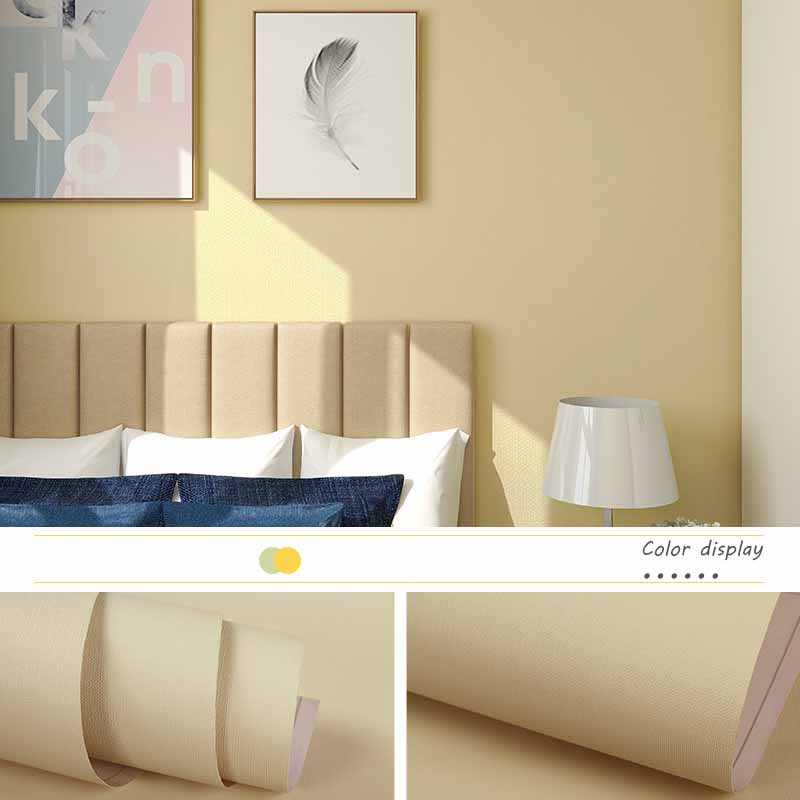 Einfarbig Verdickt Wasserdicht Selbstklebende Tapete Schlafzimmer Akzentwände Dekorativ