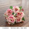 Single Stem Artificial Flower Rose For Indoor Decoration Silk Fabric Artificial Flowers For Room Decoration Small Bunch Of Plastic Flower Bouquets.