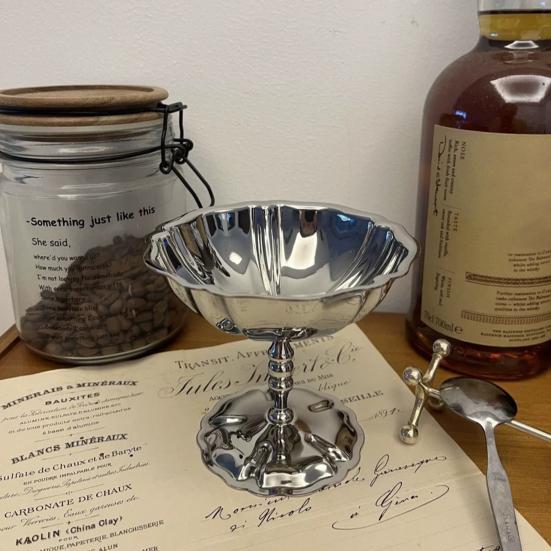 Stainless Steel Dessert Cup Retro Ice Cream Bowls Elegant Sorbet