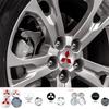 gzbf5 4PCS 58/60/81mm Car Wheel Covers Rims Center Hubcap Emblem For Mitsubishi Ralliart Lancer Cordia Pajero Outlander L200 EVO Colt