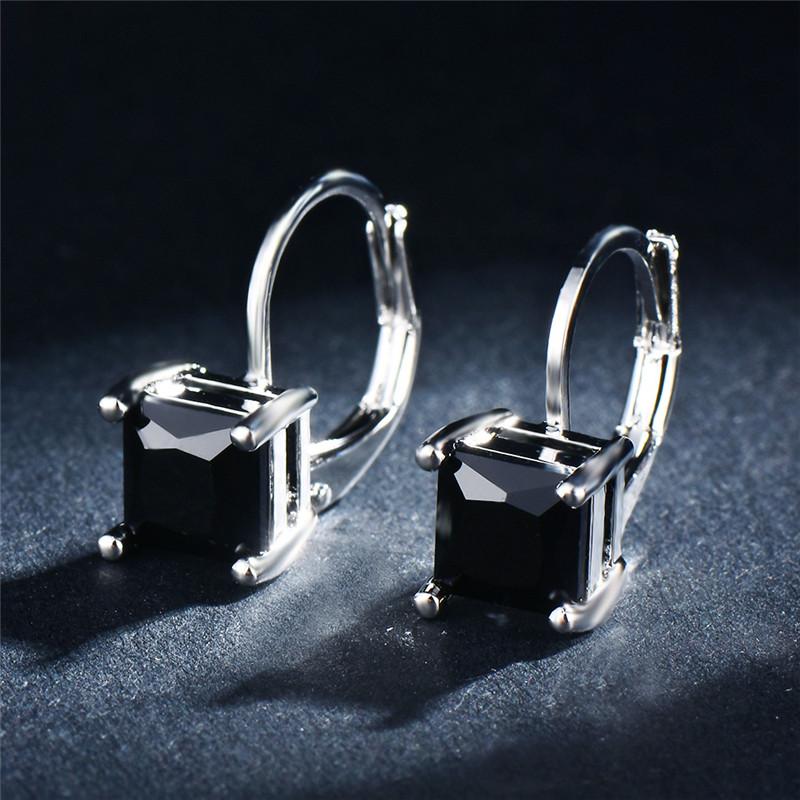 Cute Female Girls Pink Stone Earrings Fashion Color Big Hoop Earrings For Women Wedding Jewelry Accessories