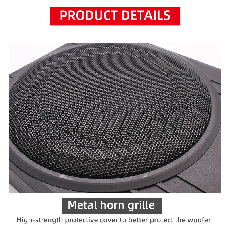 

8/10-дюймовый автомобильный динамик 12 В, активный, высокой мощности, RMS 150 Вт, чистый бас, может располагаться под сиденьем, ультратонкий сабвуфер, модификация автомобильного аудио 10 inch