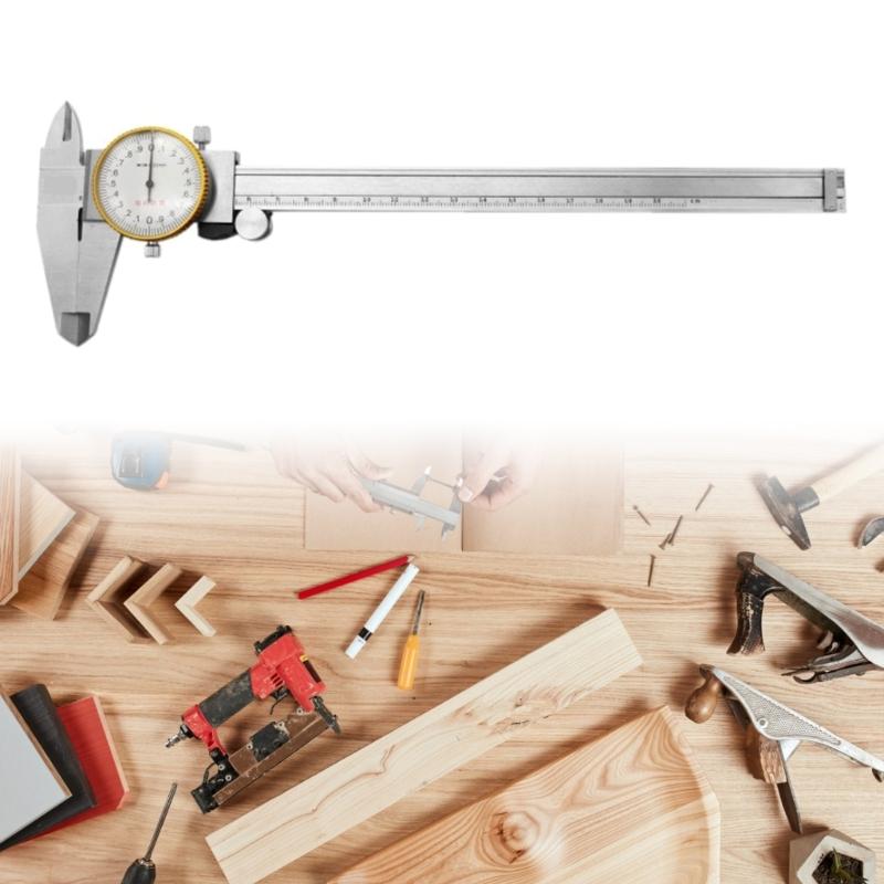 Versatile Woodworking Measurement Tool Adjustable Dial Gauge Precisions Woodworking Dial Gauge Alloy Ruler 24cm/9inch
