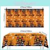 Halloween Disposable Tablecloth With Ghost And Castle Print For Party Decor