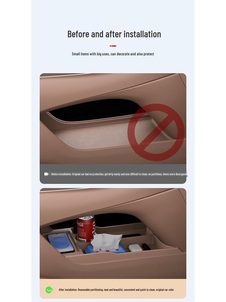 Leapmotor C11 Center Console Silicone Storage Box - Fits 26 Models, Multipurpose Double-layer Design