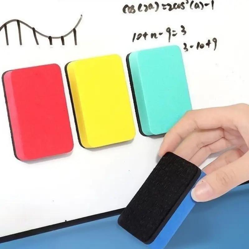 10pcs Reusable Magnetic Whiteboard Erasers EVA Blackboard Erasers Cleaning Wiping Tools Teachers Home Office Blackboard Erasers